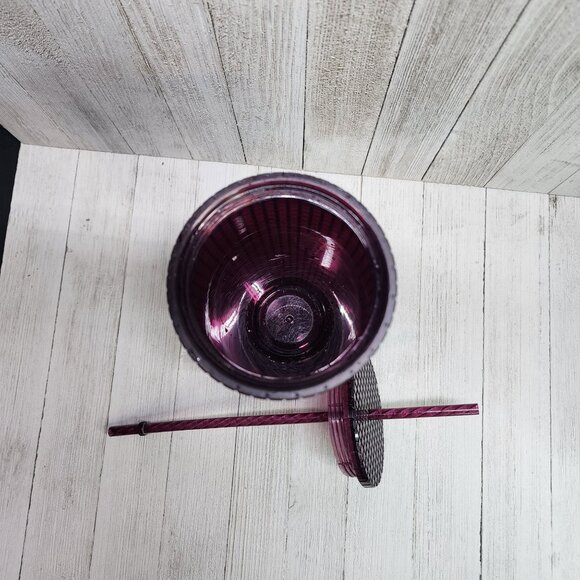 Starbucks Studded Berry Plum Grid Disco Tumbler Holiday Cold Cup 24 oz - Picture 7 of 10